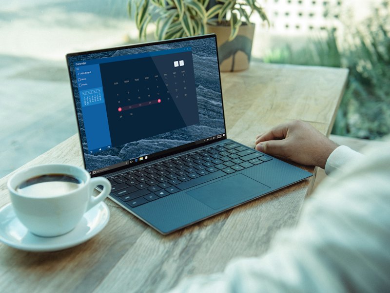 Person working on a laptop